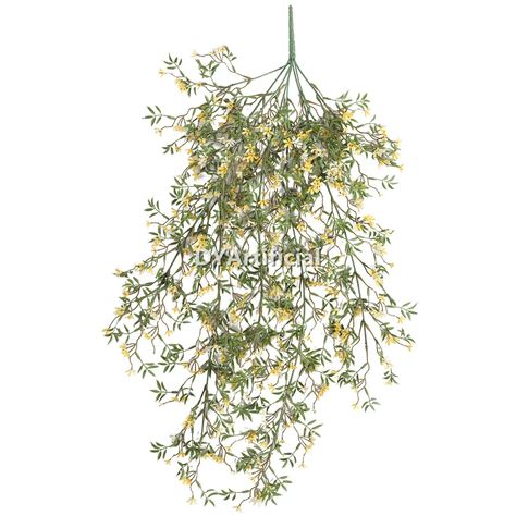 Artificial Yellow Star Hanging Foliages 90CM Yellow Star, Trailing Plants, Window Boxes, Hanging Baskets, Outdoor Settings, Artificial Plants, Yellow, Plants