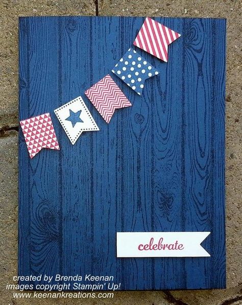 Patriotic greeting card Patriotic Greeting Cards, Patriotic Cards, Military Cards, Banner Red, Blue Card, Blue Banner, Masculine Birthday Cards, Patriotic Crafts, Summer Cards