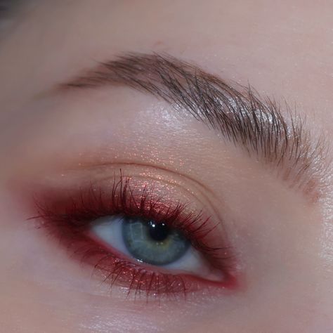 it has once again been a Week 🫡 @gamebeauty pyro PR @colourpopcosmetics left on red mascara @clionadhcosmetics halo 🏷️ #cppartner #colorfulmakeup #indiemakeup #funmakeup #redmascara #eyemakeup #selftaughtmua 🔍 indie eyeshadow red makeup colourpop clionadh Red Mascara, Red Eyeshadow Makeup, Western Makeup, Red Makeup Looks, Makeup Collage, Red Eye Makeup, Indie Makeup, Rave Makeup, Ethereal Makeup