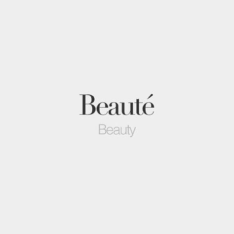 Beauté // Beauty French Salon Names, Pretty French Words, Cute French Words, French Love Quotes, French Words Quotes, French Salon, Scottish Words, Salon Names, French Phrases