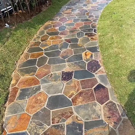 Slate Pavers, Flagstone Paving, Plum Slate, Flag Stone, Slate Paving, Slate Tile Floor, Garden Walls, Flagstone Flooring, Flagstone Patio