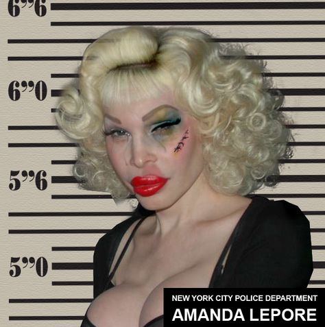 Celebrity Mugshots, Amanda Lepore, Figure Me Out, Makeup Books, Were Expecting, Web Design Graphic, Annie Leibovitz, Club Kids, Performance Artist