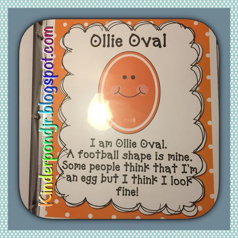 Ollie Oval poem Preschool Shapes, Activities For One Year Olds, Prek Crafts, Shapes Preschool, Preschool Songs, Tot School, Preschool Books, Very Hungry Caterpillar, School Activities