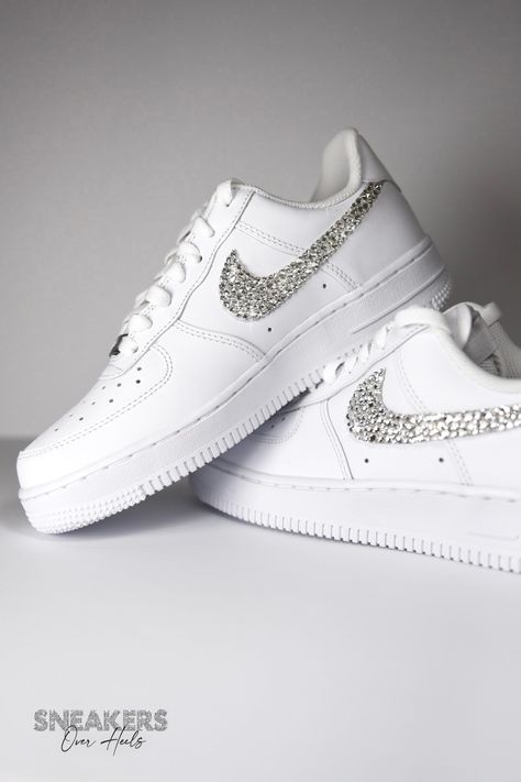 Rhinestone Aesthetic, Air Force 1 Outfit Women, Shoe Custom, Air Force 1 Outfit, Custom Nike Air Force 1, Custom Nike Air Force, Aesthetic Gift, Air Force 1 Custom, Custom Air Force 1