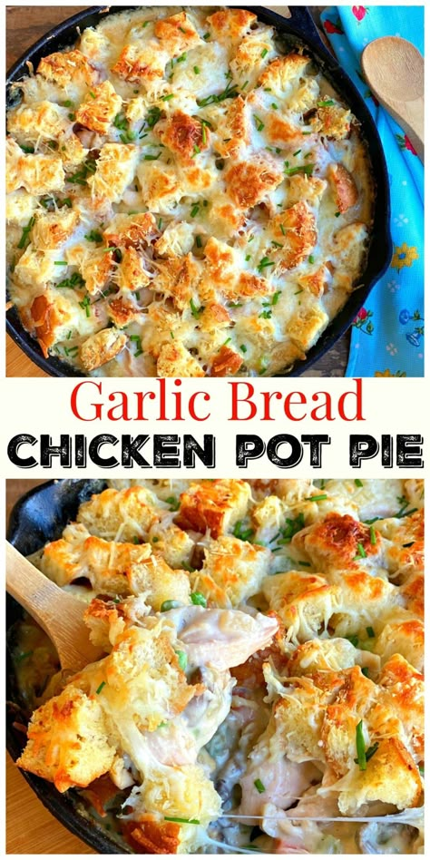 Garlic Bread Chicken, Easy Garlic Bread, Bread Chicken, Recetas Salvadorenas, Creamy Tuscan Chicken, Recetas Puertorriqueñas, Chicken And Potatoes, Cast Iron Skillet Recipes, Supper Ideas