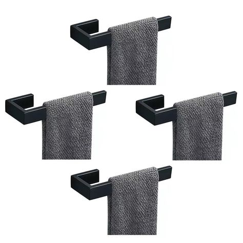 PRICES MAY VARY. 【100% Rustproof】– Matte black Bathroom Hand Towel Holder constructed by SUS304 stainless steel with matte black finish,, anti-corrosion, non rusting, ensuring quality and service life. 【Fashion Appearance】– Modern Square Design, Towel Holder with Square Base and Double Bolt Installation Make more Stable, the Mounting Screws are Hidden and out of Sight. 【Wideluy Use】– Sleek Surfaces, No Sharp Edges, Ideal for use in bedrooms, bathroom, kitchen, laundry room, patio, luxury hotels Towel Hanger Ideas Bathroom Diy, Black Hand Towel Holder, Farmhouse Towel Rack, Patio Luxury, Small Bathroom Solutions, Towel Holder For Bathroom, Bathroom Hand Towel Holder, Hand Towel Rack, Hand Towel Bar