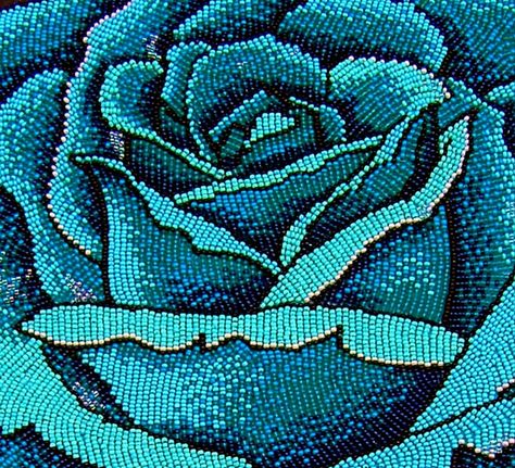 Beaded Paintings - Star Hand Arts, detail Seed Beads Embroidery, Rosette Beading Patterns, Beaded Paintings, Beads Painting, Native American Beaded Rosette Patterns, Bead Painting, Beaded Rose, Seed Bead Art, Bead Embroidery Jewelry Artbeads.com