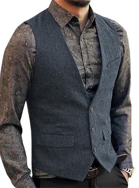 Black Suit Vest, Men Vest, Tweed Waistcoat, Waistcoat Men, Mens Suit Vest, Business Formal Dress, Wedding Groomsmen, Men Suit, Herringbone Tweed