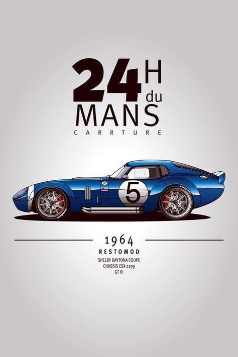 Shelby Daytona Coupe, Cobra Daytona, Shelby Daytona, Daytona Coupe, Auto Vintage, Motorsport Art, Auto Poster, Racing Posters, Shelby Cobra