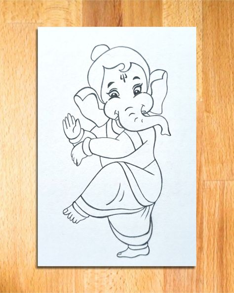 How to Draw God Ganesha in Natraj Pose | Easy Steps to Draw Lord Ganesha || lord ganesha drawing, how to draw god ganesha, easy drawing of lord ganesha, god ganesha pencil drawing, lord ganesha sketch, lord ganpati drawing, art videos, drawing of god, hindu god drawing, pencil drawing for beginners, simple drawing, line arts, drawing tutorial, vivek art academy. Ganesha Drawing Sketches Easy, Gods Drawing, Bal Ganesha, Easy Steps To Draw, Ganpati Drawing, Ganesha Sketch, Steps To Draw, Pencil Sketches Easy, Ganesha Drawing