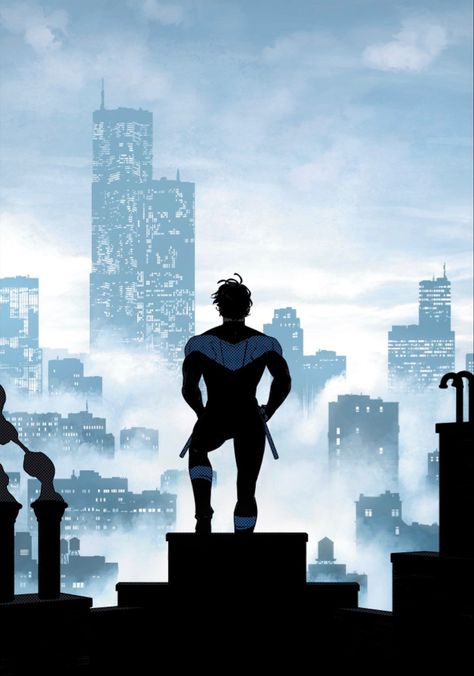 #dc #dccomics #batmanfamily #nightwing Nightwing Wallpaper, Nightwing Art, Nighwing, Nightwing Batman, Sea Of Fog, Nightwing Robin, Night Wing, David Friedrich, Dc Comics Wallpaper