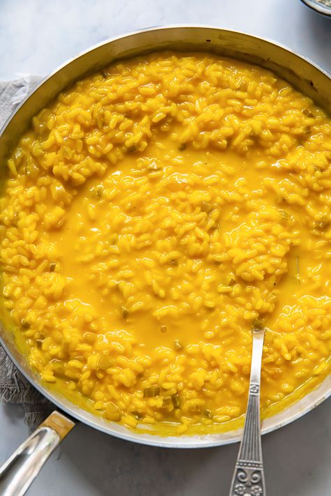 Saffron Risotto Risotto With Saffron, Mediterranean Saffron Rice, Saffron Risotto With Butternut Squash, Saffron Basmati Rice, Saffron Butternut Squash Risotto, Marsala Sauce, Saffron Recipes, Ribeye Steak Recipes, Chicken Risotto