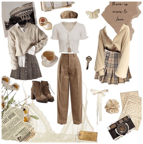 Classic Retro Aesthetic, Classic Core Aesthetic Outfits, Romantic School Outfit, Poetcore Aesthetic Outfit, Academia Style Aesthetic, Classic Aesthetic Outfits, Classic Academia Outfit, Classic Outfit Aesthetic, Classic Academia Aesthetic Outfit