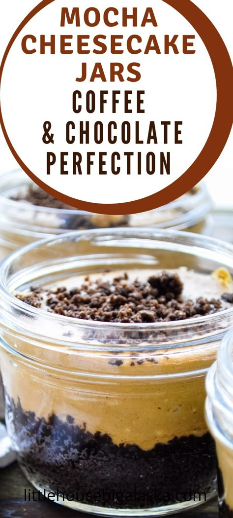 Desserts To Make And Sell, Mason Jar Cheesecake, Smooth Cheesecake, Brownies In A Jar, Mocha Cheesecake, Cheesecake Jars, Simmering Pot, Mint Cheesecake, Cake Jars