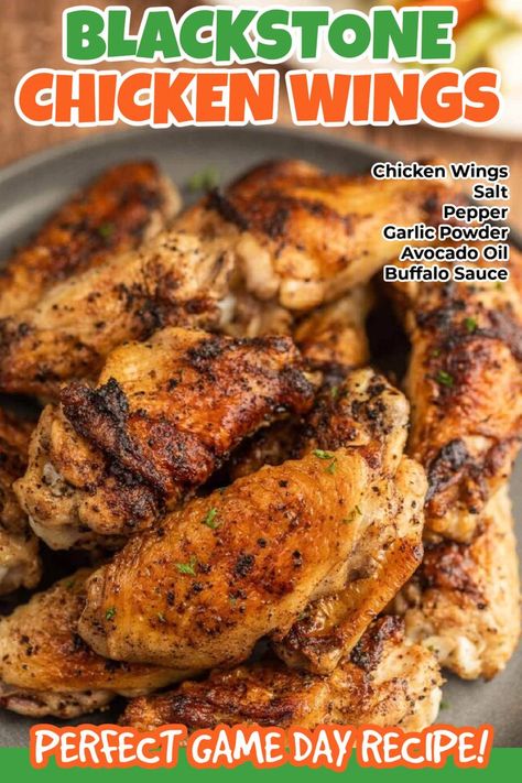 Chicken Wings On The Blackstone, Chicken Wings Blackstone, Easy Blackstone Meals Chicken, Wings On The Blackstone, Blackstone Chicken Wings, Wings On Blackstone Griddle, Camping Chicken Wings, How To Cook Chicken On Blackstone Grill, Black Stone Chicken Wings