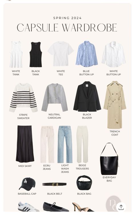 Parisian Spring Capsule Wardrobe, Shein Capsule Wardrobe, Parisian Clothing, Minimalism Wardrobe, Casual Fashion Plus Size, Snow Ootd, Color Matching Clothes, Capsule Travel Wardrobe, Clothing Capsule