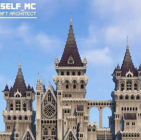 Giant Castle, Minecraft Building Ideas, Minecraft Architecture, Minecraft Building, Building Ideas, Medieval Castle, Architecture Art, Minecraft, Follow Me