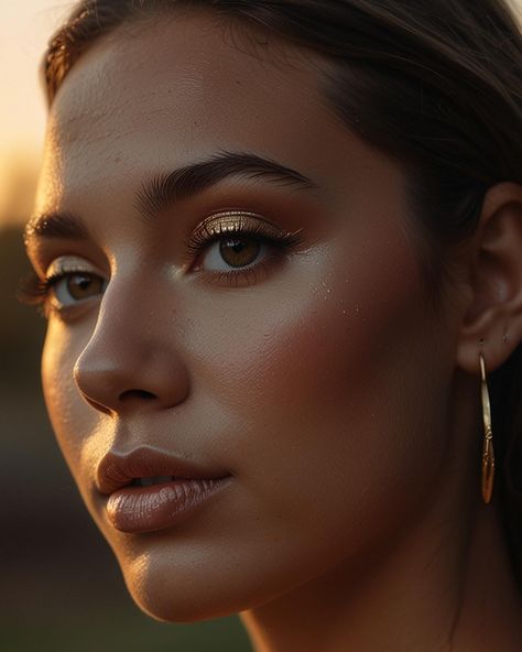 Golden Bronze Makeup Look, Golden Bronze Makeup, Golden Hour Makeup, Bronze Makeup Look, Bronze Palette, Bronze Makeup, Come Together, Belleza Natural, Makeup Trends