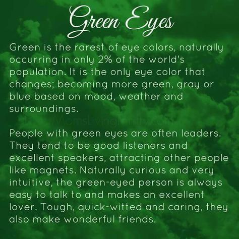 Green eyes Green Eye Quotes, Green Color Quotes, Eyes Poem, Green Eyes Facts, People With Green Eyes, Eye Facts, Eye Quotes, Girl With Green Eyes, Color Quotes