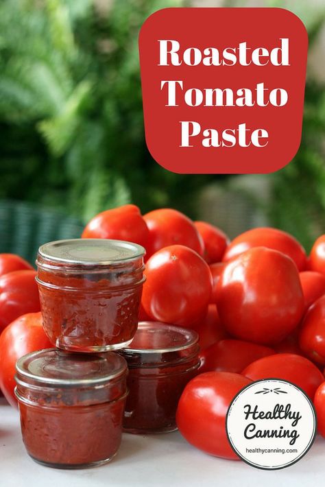 Canning Tomato Paste, Canned Sauces, Homestead Canning, Healthy Canning, Homestead Food, Homemade Tomato Paste, Tomato Paste Recipe, Canning Apples, Roasting Vegetables