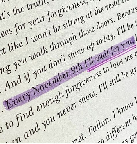 Ill Wait, November Books, Ill Wait For You, I'll Wait, November 9th, Book Annotation, Funny True Quotes, Colleen Hoover, Waiting For You