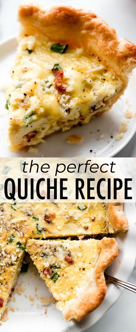 Quiche Feta, Perfect Quiche Recipe, Quiche Chorizo, Homemade Pie Crust, Breakfast Quiche Recipes, Quiche Recipes Easy, Sally's Baking, Breakfast Quiche, Quiche Recipe