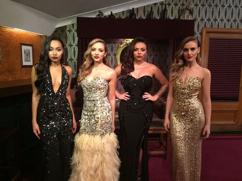 This is an image gallery for the "Royal Variety Performance". Little Mix Outfits, Litte Mix, Jesy Nelson, Perrie Edwards, Mix Style, Little Mix, Girl Bands, Strapless Dress Formal, Beautiful People