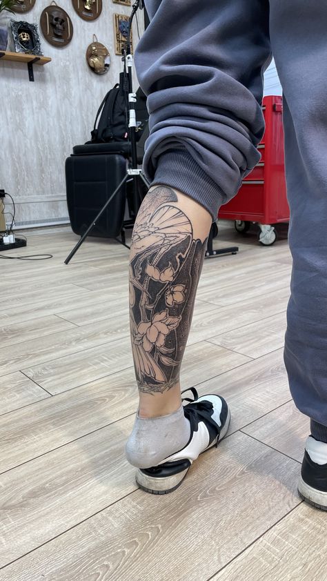 Men’s Leg Calf Tattoo, Calf Tattoo, Tattoos