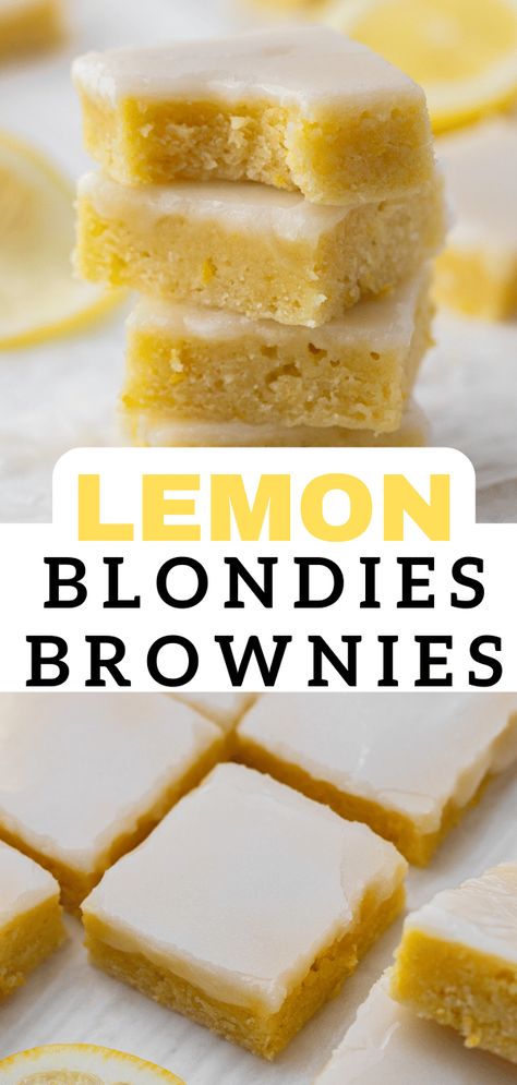 Lemon Cookie Bars, Lemon Blondies, Lemon Bar Cookies, Dessert For Summer, Lifestyle Of A Foodie, Lemon Cookie, Lemon Brownies, Blondies Brownies, Lemon Bars Recipe