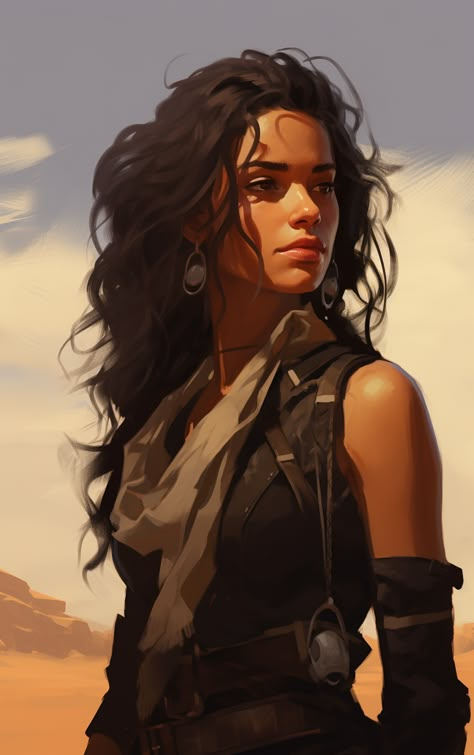 #desert #mysterious Desert People Fantasy Art, Dnd Desert Character, Desert Outfit Fantasy, Desert Steampunk, Desert Character Design, Desert Dnd, Desert Woman, Space Oc, Desert Goddess