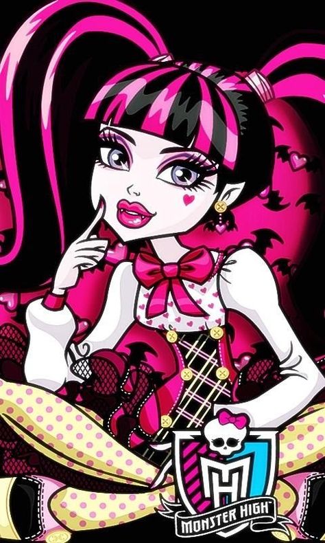 Draculaura Official Art, Monster High Wallpaper, Babydoll Goth, Perky Goth, High Wallpaper, High Characters, Arte Monster High, Monster High Pictures, Monster High Party