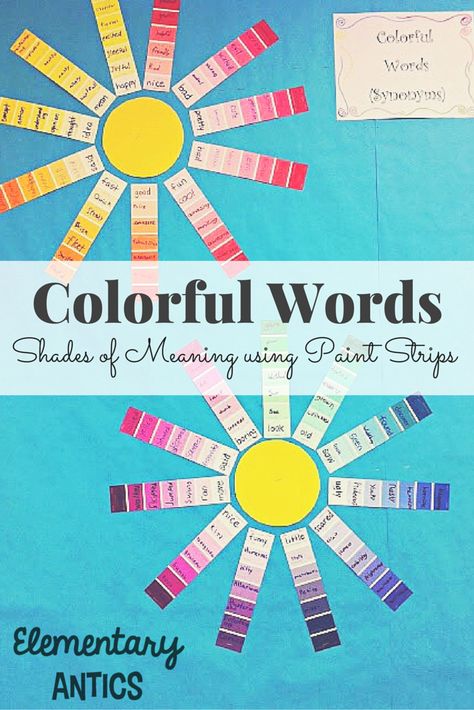 A fun activity to practice shades of meaning with different words. Great lesson for narrative writing too! Elementary Teaching Ideas, Therapy Thoughts, Shades Of Meaning, Early Literacy Activities, Elementary Teaching, 5th Grade Classroom, Word Work Activities, Literacy Stations, 2nd Grade Reading