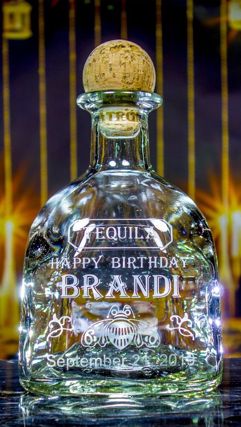 "Want your gift to be the hit of the party? This Patron Tequila bottle/decanter is a work of art and the ultimate gift for a tequila lover! You can customize up to 4 lines (see instructions below). Professionally engraved, this decanter is made from an authentic 750 ml Patron Tequila bottle. This gift will last forever and will be used over and over again! Liquor is not included. It is intended that you will fill the bottle with Patron Tequila. HOW TO PERSONALIZE: In the personalization options, 1942 Tequila, Lil Bow Wow, Alcohol Bottle Crafts, Patron Bottle, Tequila Bottle, Patron Tequila, Tequila Bottles, Alcohol Bottles, Cool Lamps