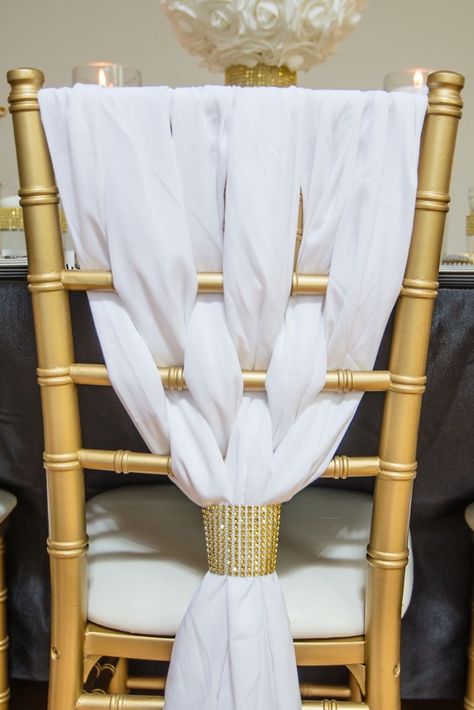 Chiavari Chairs Decor, Chair Ties, Wedding Chair Decorations, Dream Wedding Decorations, Wedding Reception Decor, Chair Sash, Wedding Planning Decor, Chair Covers Wedding, Chair Decor