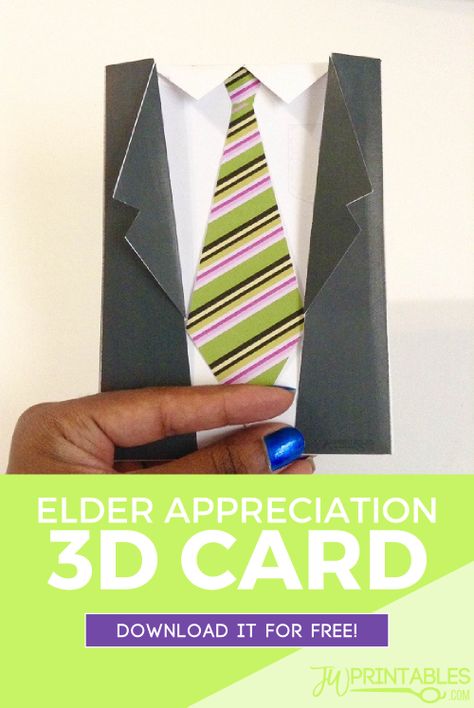 3D JW Elder Appreciation Card | JW Printables Jw Congregation Party Ideas, Elder Appreciation Jw Gifts, Elders Wife Gift Jw, Elders School Jw, Elder Gift Idea, Elder Thank You Cards Jw, Congregation Gifts, Jw Family Worship Ideas Kids, Jw Circuit Overseer Card