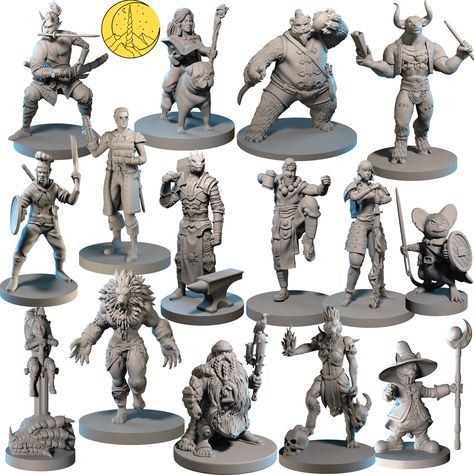 PRICES MAY VARY. 🧙🏼‍♀️15 Unique Fantasy Miniatures for Dungeons and Dragons - No duplicates - Funded by 600+ Kickstarter Backers, these figurines for DND are crafted for your creative tabletop RPG. 🌄Includes Game-Ready Campaign Setting (Digital PDF) - Time saving story-building – These figures for D and D miniatures include a digital campaign setting with game-ready adventures, custom illustrations. ⚔️Diverse Cast of Characters for Dungeons and Dragons Miniatures - Great quality 28mm figures Dnd Figures, Dungeons And Dragons Figures, D And D, Dnd Mini, Dnd Minis, Dungeon And Dragons, Dungeons And Dragons Miniatures, D&d Miniatures, Digital Campaign