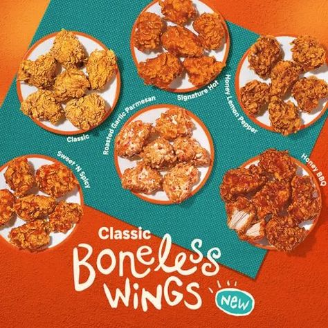 Popeyes Just Launched 6 New Menu Items Popeyes Food, Boneless Chicken Wings, Food Deals, Sweet N Spicy, Boneless Wings, 5 Ingredient Dinners, Honey Bbq, Digital Imaging, Food Business