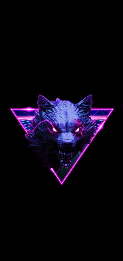 Neon Wolf iPhone Wallpaper Wolf Iphone Wallpaper, Neon Wolf, Iphone Wallpaper, Ios, Neon, Wallpapers, Iphone, Black