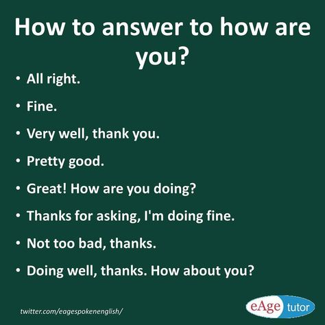 How to respond to how are you conversation starters? Learn different ways to answer how are you. #learnenglish #conversationstarters #howtorespondtohowareyou #howareyou #eagespokenenglish English Conversation Learning, English Learning Spoken, Conversational English, Learn English Grammar, Good Vocabulary Words, Good Vocabulary, Spoken English, English Language Teaching, English Writing Skills