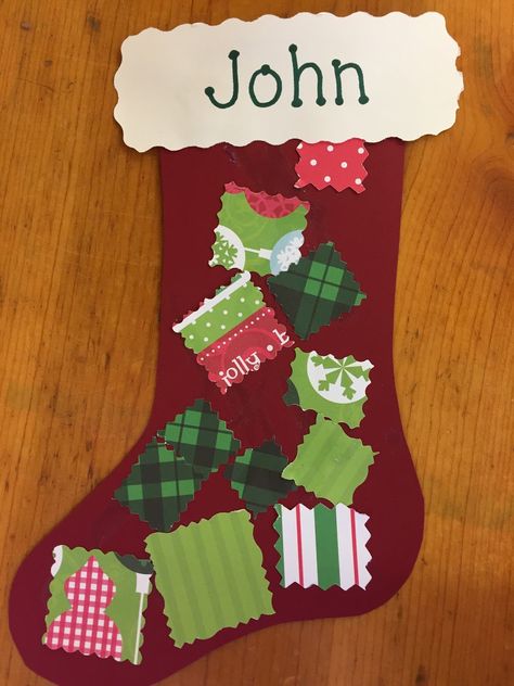 Christmas Artwork For Preschool, Stocking Crafts For Preschool, Christmas Stocking Preschool Crafts, Christmas Stocking Crafts For Toddlers, Stocking Crafts For Toddlers, Preschool Christmas Stocking Craft, Stocking Preschool Craft, Stocking Art Preschool, Stockings Craft Preschool