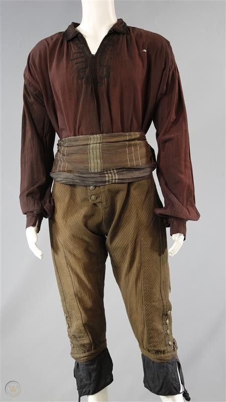 BLACK SAILS CAPT FLINT TOBY STEPHENS SCREEN WORN SHIRT PANTS STUNT SASH 409 -410 | #1862927848 Pirate Garb, Captain Flint, Toby Stephens, Medieval Clothes, Pirate Outfit, Wardrobe Sets, Black Sails, Concept Clothing, Medieval Clothing