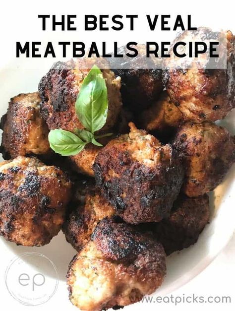 Ground Veal Recipes, Veal Meatballs Recipe, Ground Veal, Veal Parmesan, Meatballs Dinner, Veal Meatballs, Meatballs Recipes, Veal Cutlet, Chicory Recipe