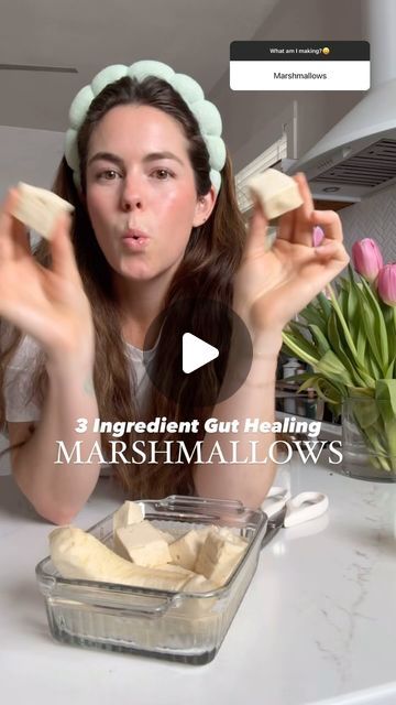 Blair Horton|wellness.mocktails.denver on Instagram: "✨✨GUT HEALING VANILLA MARSHMALLOWS with only 3 ingredients! 

This is a base recipe that is made with only the highest quality ingredients! I also love adding in different herbs like marshmallow root for even more benefits! 

Comment RECIPE and I will send it your way!" Gut Healing Marshmallows, Marshmallow Root Marshmallows, Marshmallow Root Benefits, Wellness Mocktails, Recipes Using Marshmallows, Vanilla Marshmallows, Recipes With Marshmallows, Marshmallow Root, Gut Healing