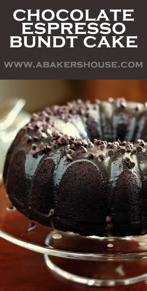 Espresso Bundt Cake, Coffee Cake Bundt, Chocolate Espresso Cake, Espresso Cake, Vegan Dark Chocolate, Chocolate Bundt Cake, Chocolate Espresso, Coffee Cake Recipes, Bundt Cakes Recipes