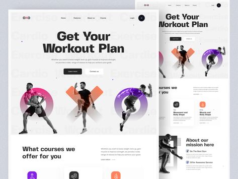 Fitness Landing Page Design, Fitness Landing Page, Fitness Website Design, Ui Design Principles, Fit Mama, Ux Design Inspiration, User Experience Design, Best Web Design, Ux Web Design