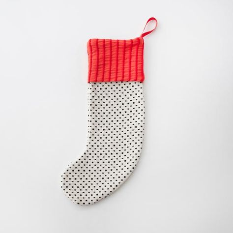 Dotted Stitch Stocking | Schoolhouse Ideas Christmas Tree, Oh Happy Day, Accessories For Home, Classy Christmas, Christmas Interiors, Festive Holiday Decor, Festival Diy, Christmas Décor, For Seasons