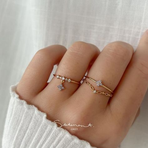 Fast delivery very high quality and amazing colours! Thank you very much dear seller 🫰🏻 Forget Me Not Flower Ring, Friendship Ring, Cute Ring, Layered Rings, Friendship Rings, Jewelry Accessories Ideas, Floral Ring, Jewelry Lookbook, Gift Cute