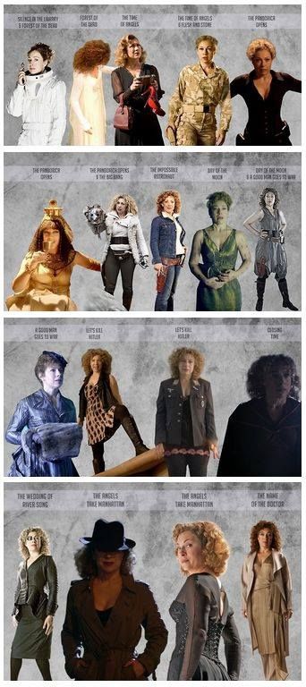 The outfits of River Song River Song Icon, River Song Quotes, River Song Cosplay, Doctor Stuff, Alex Kingston, 13th Doctor, Hallowen Costume, Hello Sweetie, Time Lord