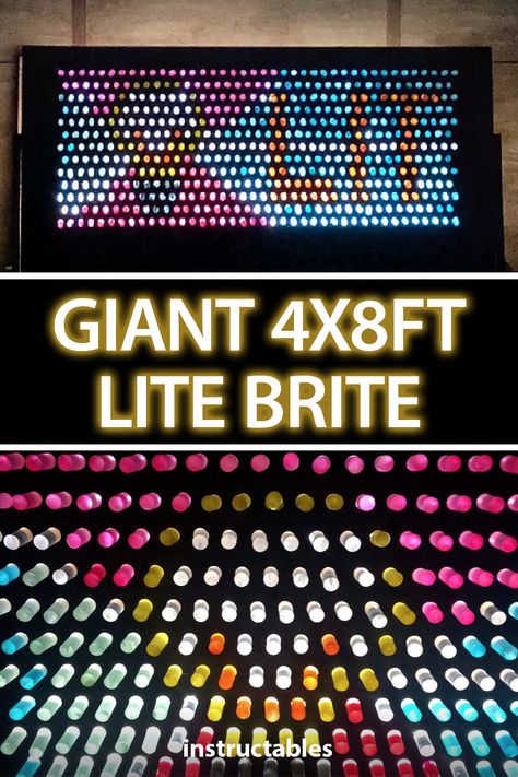 Diy Large Lite Brite, Diy Large Light Brite, Giant Lite Brite Wall Diy, Life Size Lite Brite, Diy Giant Lite Brite, Diy Light Bright Wall, Diy Lite Brite Wall, Stem Room Design, Diy Lite Brite