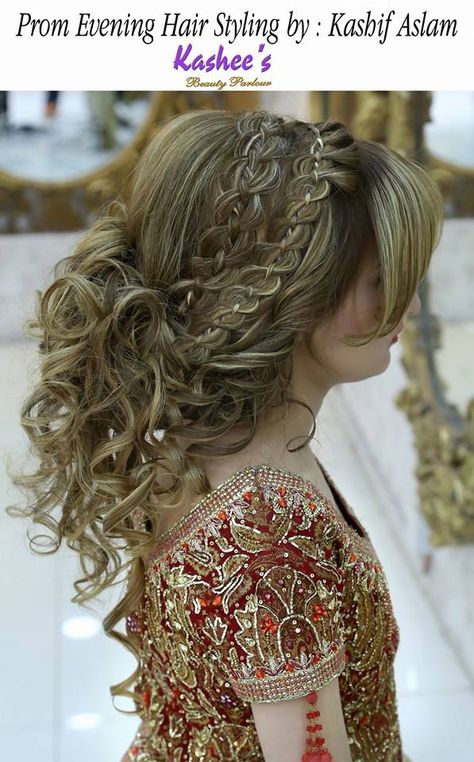 Pinky Naz Jora Hairstyle, Evening Hair, Morning Before School, Pakistani Bridal Hairstyles, Mehndi Hairstyles, Intricate Hairstyles, Pakistani Bridal Makeup, Evening Hairstyles, Beauty Parlour